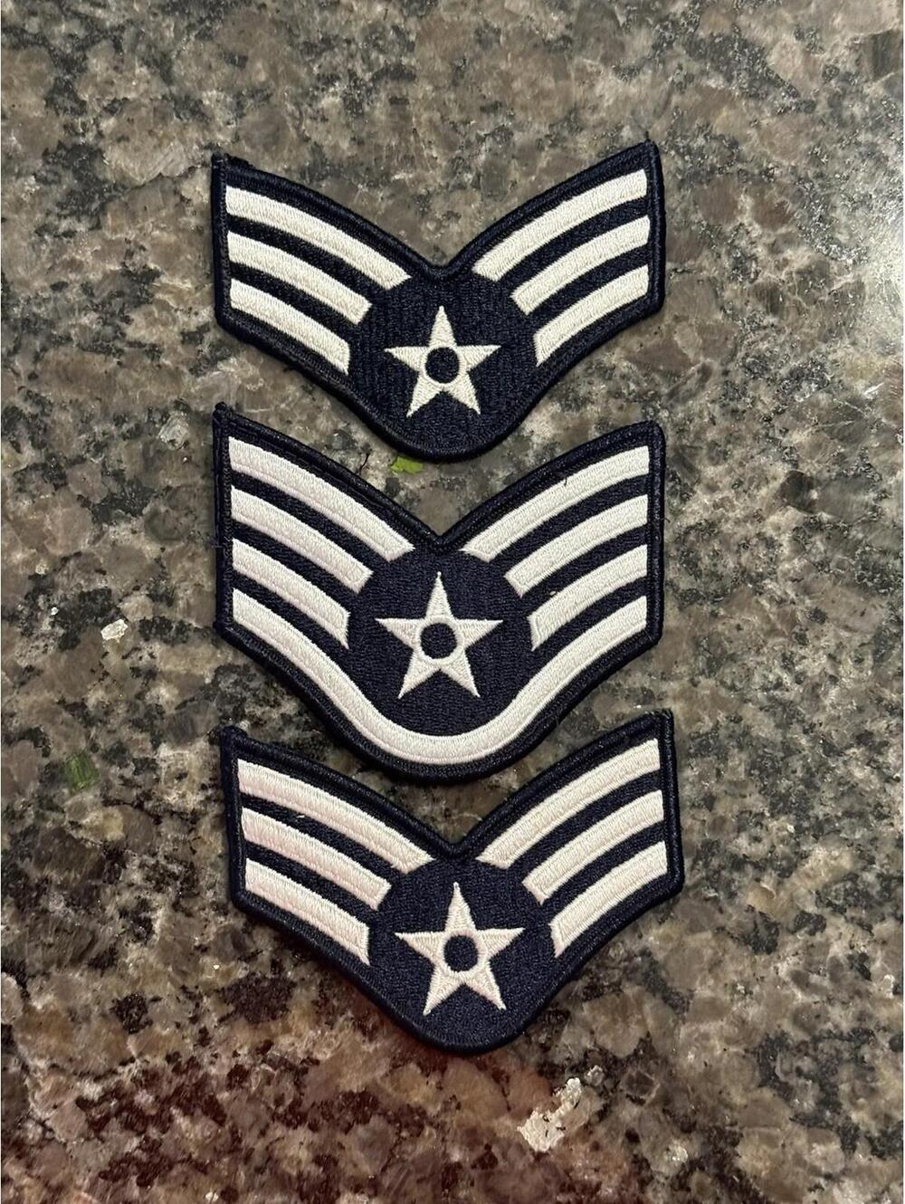 Lot of 3 US Air Force Sergeant Patches Sew On Patches‎